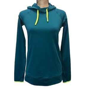 Nike Pro Hyperwarm Teal Dri-FIT Pullover Hoodie‎ Fitted Running Size Small